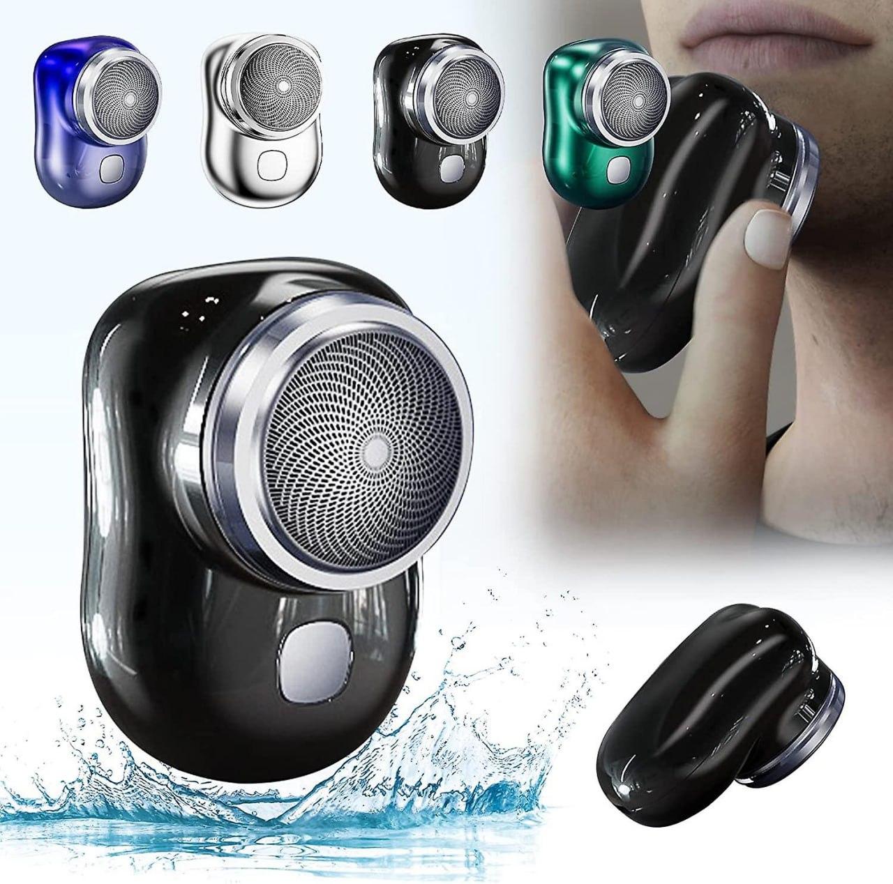 Portable Mini Electric Shaver - Compact Steel Body Grooming Tool for Travel