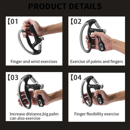 Adjustable Counting Hand Grip Strengthener - Build Grip Power