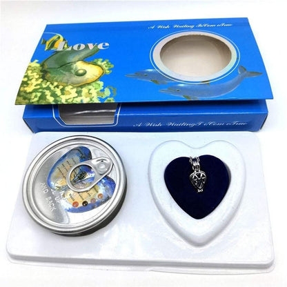 Real Pearl Necklace Gift Set - Freshwater Pearl in Oyster Shell Can