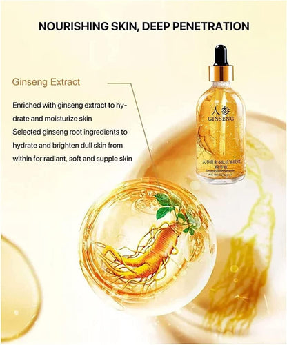 Ginseng Gold Anti-Aging Serum with Collagen & Hyaluronic Acid - Pack of 2 (100ml Each)